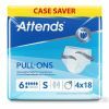 Attends Pull-Ons 6 - Small - Case - 4 Packs of 18 