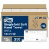 Tork White Soft Singlefold Hand Towel Advanced - Pack of 15 Sleeves (3750 Towels) 