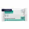 Conti Waterless Bathing Bed Bath Wipes - Unscented - 30cm x 22cm - Pack of 10 