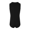 Drylife Cotton Sleeveless Bodysuit - Black - Large 