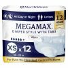 NorthShore MEGAMAX White - Extra Small - Pack of 12 