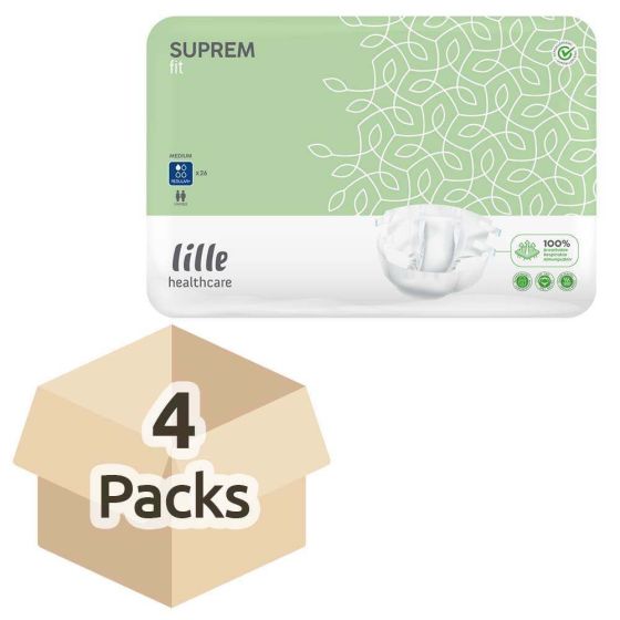 Lille Healthcare Suprem Fit Regular Plus - Medium - Case - 4 Packs of 26 