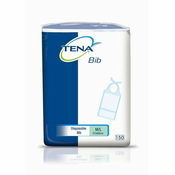 TENA Disposable Bibs - Medium/Large (37cm x 68cm) - Pack of 150 