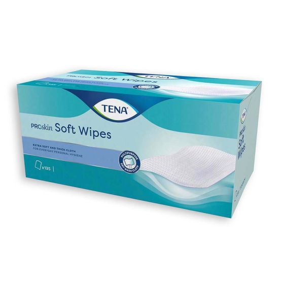 TENA ProSkin Soft Wipes - 19cm x 30cm - 135 Wipes 
