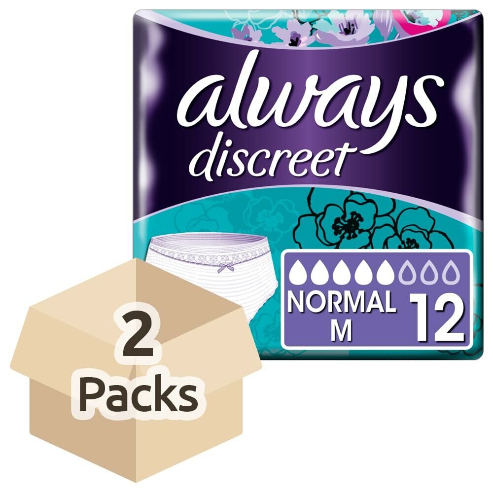 Always Discreet Pants Normal - Medium - Pack of 12