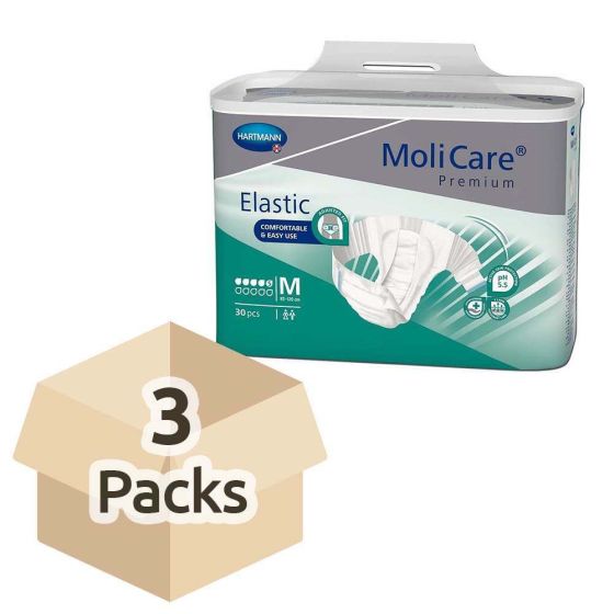 MoliCare Premium Elastic 5 Drops - Small - Case - 3 Packs of 30 