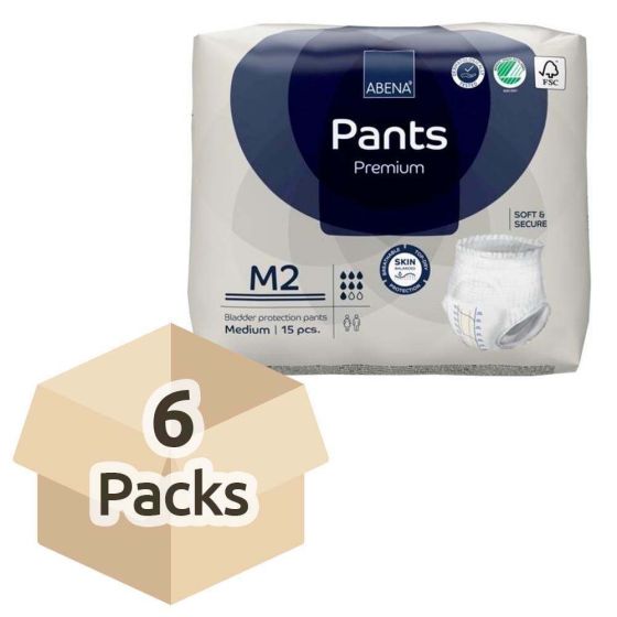 Abena Pants Premium M2 - Medium - Case - 6 Packs of 15 