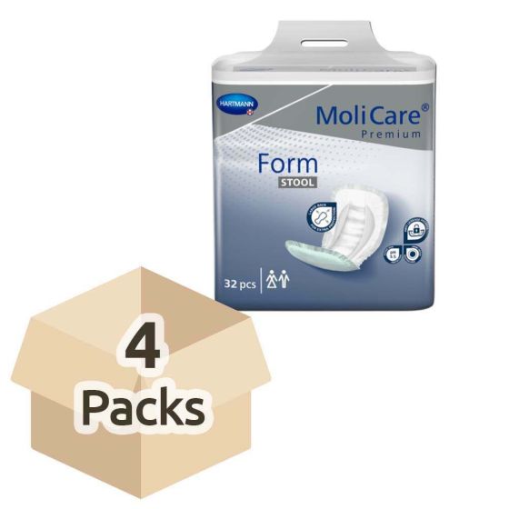 MoliCare Premium Form - Stool - Case - 4 Packs of 32 