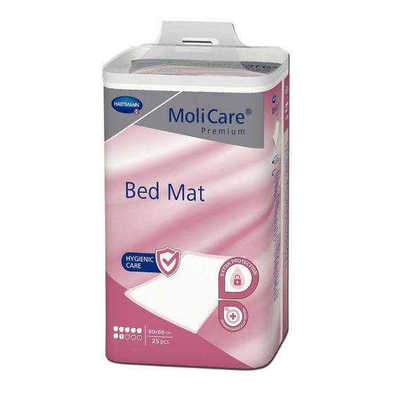 MoliCare Premium Bed Mat (7 Drops) - 60cm x 60cm - Case - 4 Packs of 25 