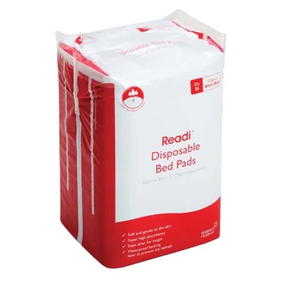 Readi Disposable Bed Pads - 60cm x 90cm - Pack of 25 