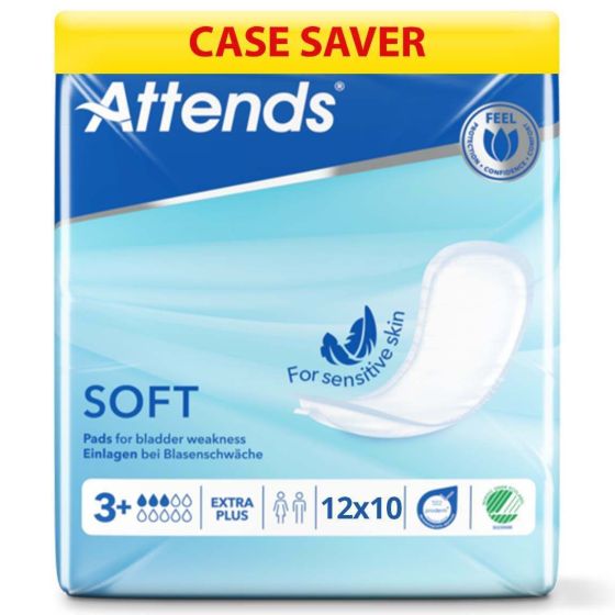 Attends Soft 3+ Extra Plus - Case - 12 Packs of 10 