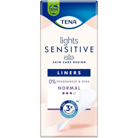 TENA Lights Sensitive Liners - Normal - 6 Packs of 24 