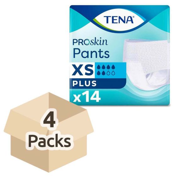 Tena ProSkin Pants Plus Extra Small Size - Pack of 14 Incontinence
