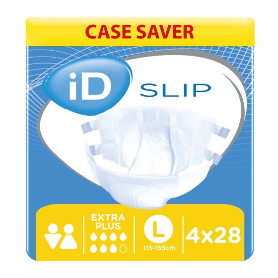iD Slip Extra Plus - Large (Cotton Feel) - Case - 4 Packs of 28 