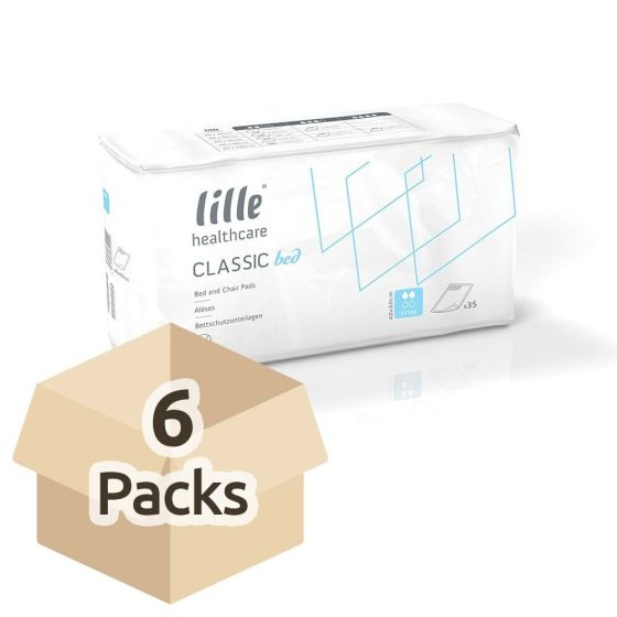Lille Healthcare Classic Bed Pad - Extra - 40cm x 60cm - Case - 6 Packs of 35 