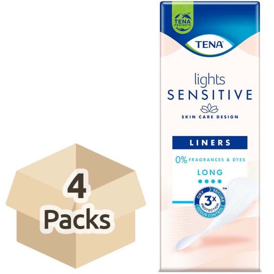 Lights by TENA - Long Liners - Case - 4 Packs of 20 