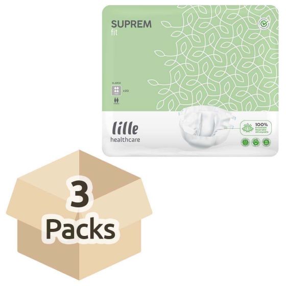 Lille Healthcare Suprem Fit Maxi - Extra Large - Case - 3 Packs of 20 
