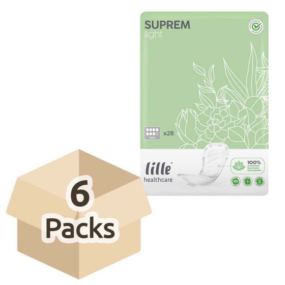 Lille Healthcare Suprem Light - Maxi - Case - 6 Packs of 28 