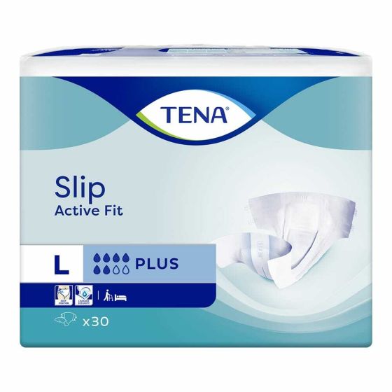 TENA Slip Active Fit Plus (PE Backed) - Large - Pack of 30 