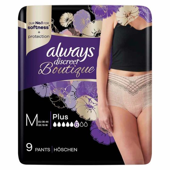 Always Discreet Incontinence Underwear Plus M Medium Plus Pants (9