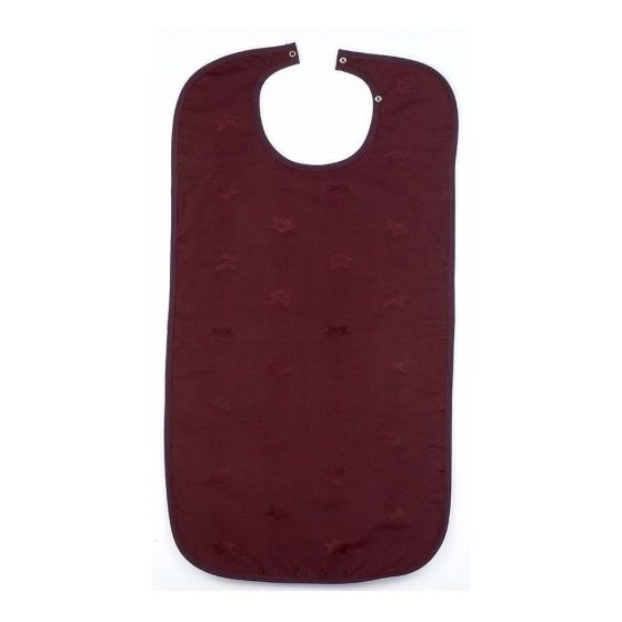 MIP Jacquard Maroon Polyester Apron with Snaps - 45cm x 90cm 