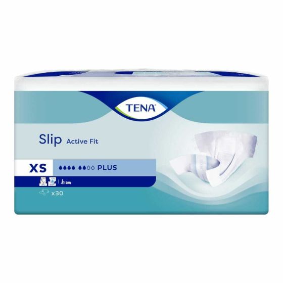 TENA Slip Active Fit Plus (PE Backed) - Extra Small - Pack of 30 