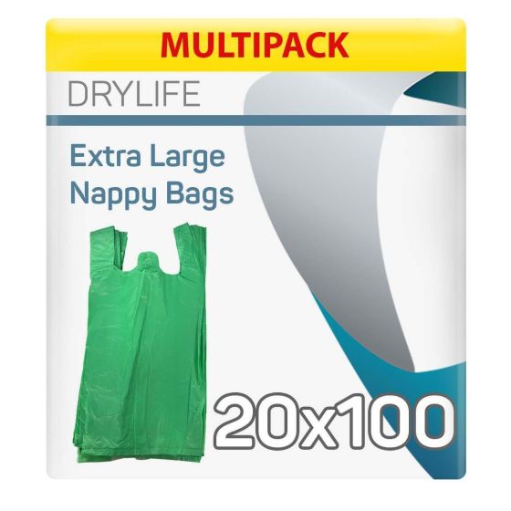 Drylife Scented Nappy Bags - 20 Packs of 100 