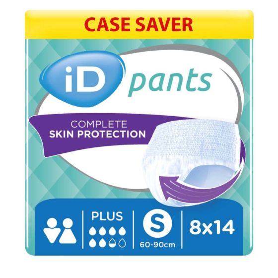 iD Pants Plus - Small - Case - 8 Packs of 14 