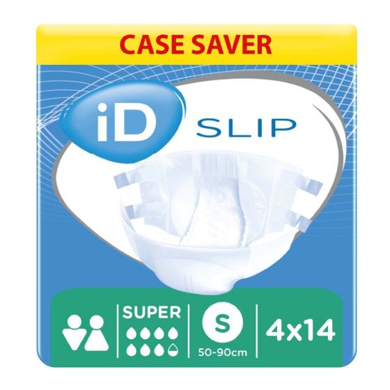 iD Slip Super - Small (Cotton Feel) - Case - 4 Packs of 14 