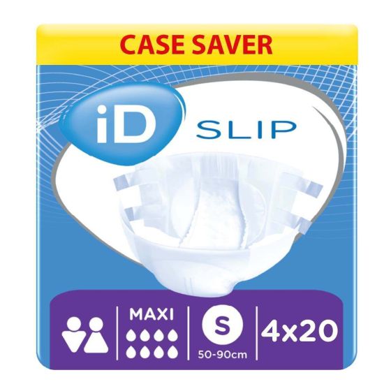 iD Slip Maxi - Small (Cotton Feel) - Case - 4 Packs of 20 