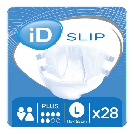 iD Slip Plus - Large (Cotton Feel) - Pack of 28 