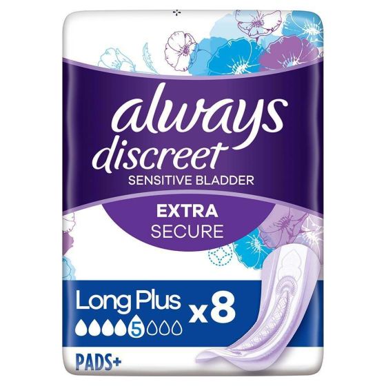 Always Discreet Pads Long Plus - Pack of 8 