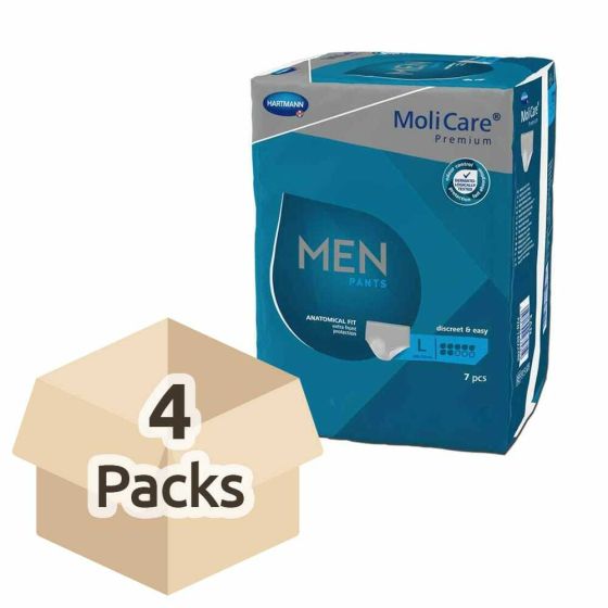 MoliCare Premium MEN Pants (7 Drops) - Large - Case - 4 Packs of 7 