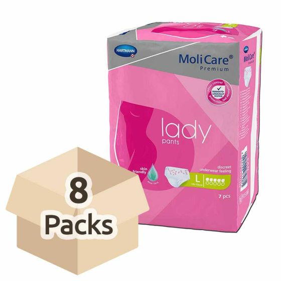 MoliCare Premium Lady Pants (5 Drops) - Large - Case - 8 Packs of 7 