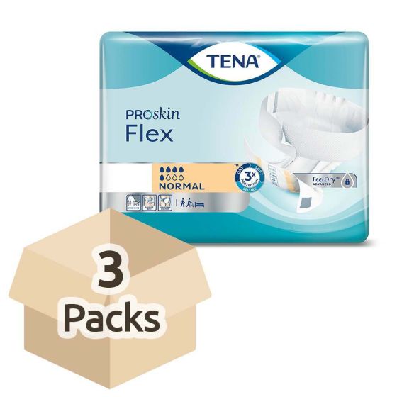 TENA ProSkin Flex Normal - Large - Case - 3 Packs of 34 