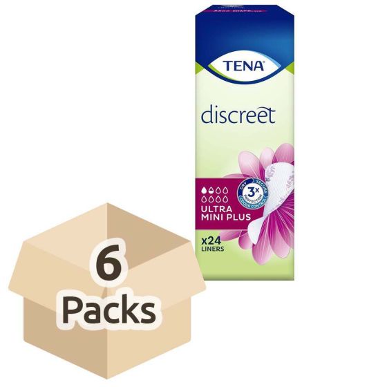 TENA Discreet Ultra Mini Plus - Case - 6 Packs of 24 