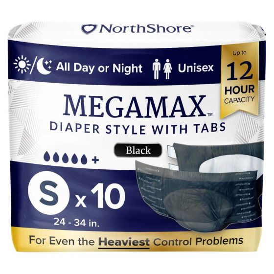 NorthShore MEGAMAX Black - Small - Pack of 10 