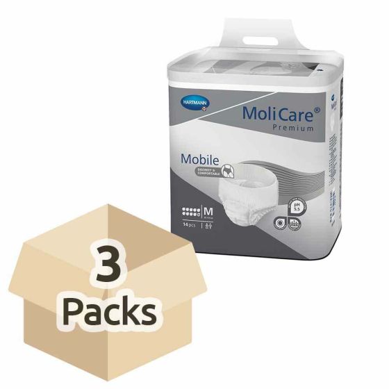 MoliCare Premium Mobile 10 - Medium - Case - 3 Packs of 14 