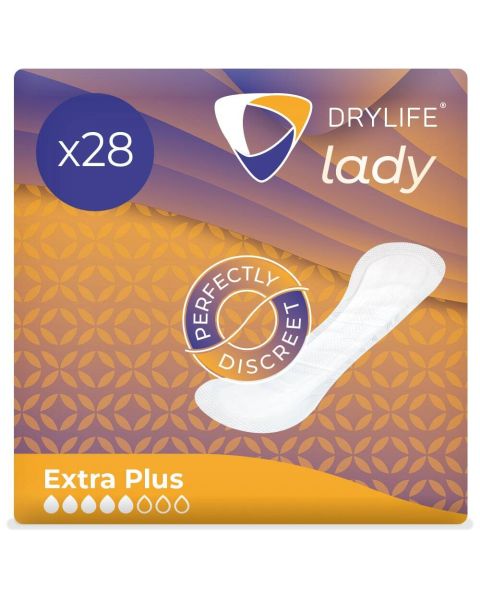 Drylife Lady Extra Plus Premium Thin Incontinence Pads - 1 Pack of 28 