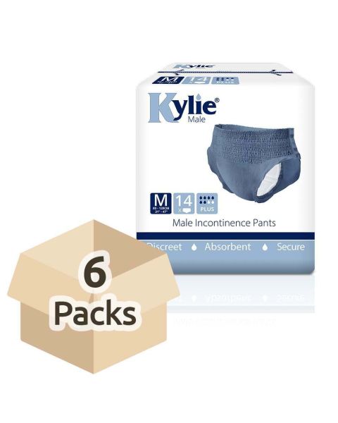 Kylie Male Incontinence Pants Plus - Medium - Case - 6 Packs of 14 