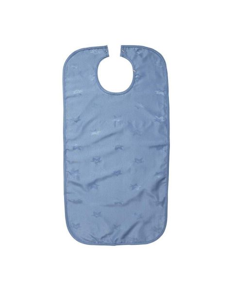 MIP Jacquard Blue Polyester Apron with Snaps - 45cm x 90cm 