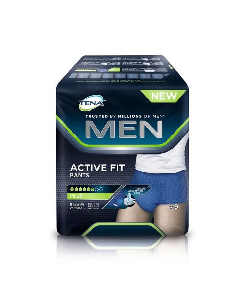 TENA Men Active Fit Pants - Medium - Pack of 9 