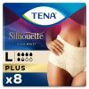 TENA Silhouette Pants - Plus - High Waist - Cream - Large - Case - 4 Packs of 8 