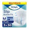 TENA Slip Active Fit Plus (PE Backed) - Medium - Case - 3 Packs of 30 
