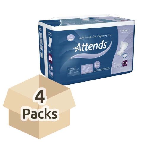 Attends Contours Air Comfort 10 - Case - 4 Packs of 21 