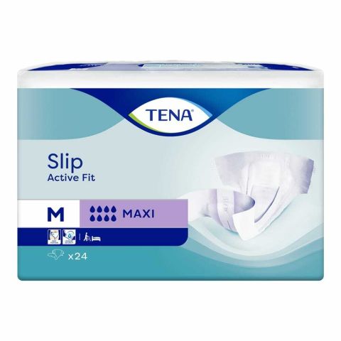 TENA Slip Active Fit Maxi (PE Backed) - Medium - Pack of 24 