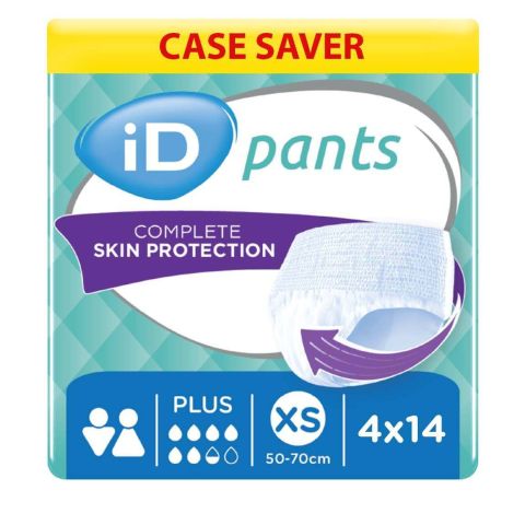 iD Pants Plus - Extra Small - Case - 4 Packs of 14 