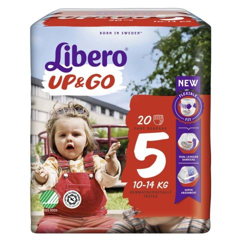 Libero UP&GO 5 (10-14kg) Children's Nappies - Pack of 20 