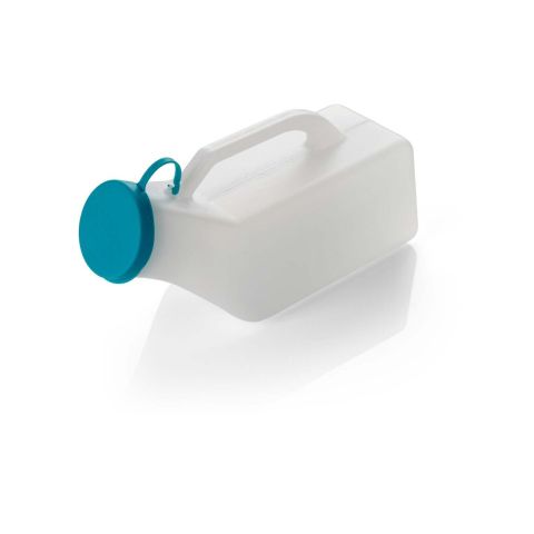 Male Portable Urinal with Handle & Lid - 1000ml 