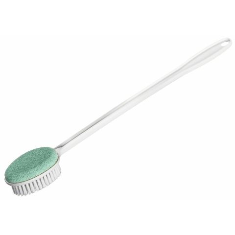 The Helping Hand Company Long Handled Foot Scrub Brush with Pumice (21-inch/53cm) 